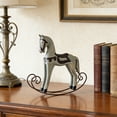 thumbnail image 1 of Eespoir Nordical Nostalgic Style Horse, Rocking Horse Table Decor Craft, Pine Wood Rocking Horse for Home Decoration, Shelf Displays, Rustic Decor, 1 of 6
