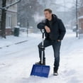 thumbnail image 1 of Eespoir Outdoor Heavy Snow Removal Shovel, Plastic Shovel Grain Storage Shovel with Auxiliary Handle, Plastic Snow Pushing Shovel for Winter, Driveway(Blue), 1 of 8