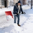 thumbnail image 1 of Eespoir Outdoor Heavy Snow Removal Shovel, Plastic Shovel Grain Storage Shovel with Auxiliary Handle, Plastic Snow Pushing Shovel for Winter, Driveway(Red), 1 of 7