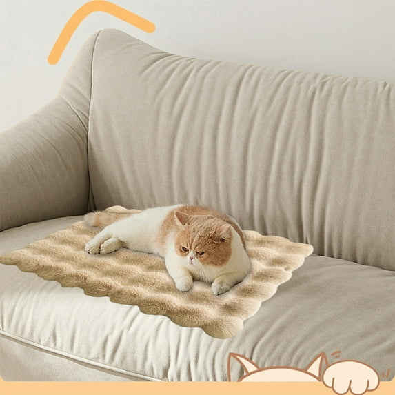 Eespoir Pet Products Selfs Warming Bed Pad Selfs Heating Thermal Dog Bed Mat, Pet Warming Pad, Thermal Cat Mat, For Feral And Indoor Cats Warmer(Khaki)