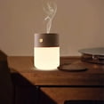 thumbnail image 1 of Eespoir Portable Aromatherapy Diffuser Night Light, Essential Oil Heater with Rechargeable Battery, USB Powered, Wood Grain Design, Auto-Off Safety, for Bedroom Office, 1 of 5