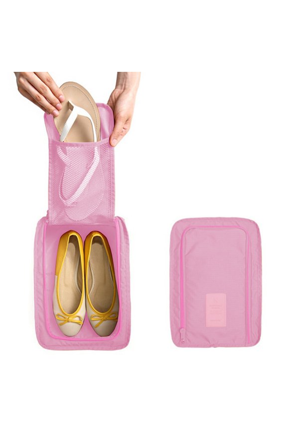 Portable Travel Shoe Bag, Foldable Shoe Organizer, Clothes Storage Bag, Packing Cube for Suitcase Travel and Daily Use, 11.8"×4.5"×8.3"