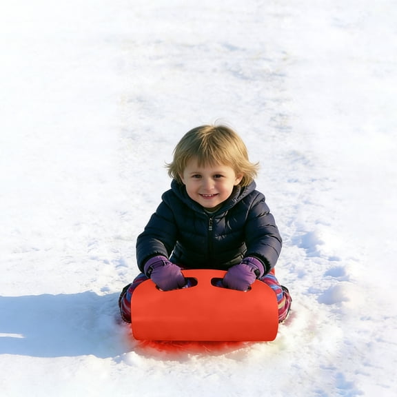 Eespoir Roll Up Sled, Plastic Snow Sled, Lightweight Sled for Kids and Adults Outdoor Use, Winter Fun, Snow Hill, Play Sled, Portable Design, Recreational Sled(Red)