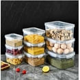 thumbnail image 1 of Eespoir Set Of 3 Plastic Produce Storage Containers With Lids, Colander Free Fridge Produce Bins, Stackable Food Storage Bins For Vegetable Fruit, Berry, Lettuce, Sturdy, 1 of 7