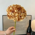 thumbnail image 1 of Eespoir Simulation Hydrangea Silk Flower Singles s, Fake Hydrangea Flower , Artificial Bloom For Arrangement, For Vase Filler, Wedding Bouquet, Table Centerpiece(Coffee), 1 of 6