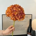 thumbnail image 1 of Eespoir Simulation Hydrangea Silk Flower Singles s, Fake Hydrangea Flower , Artificial Bloom For Arrangement, For Vase Filler, Wedding Bouquet, Table Centerpiece(Orange), 1 of 6
