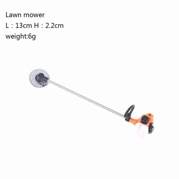Eespoir Simulation Mini Chain Saw Mower, Model Ornament for Display, Miniature Tool Replica, Collector Item, Desk Decor(E)