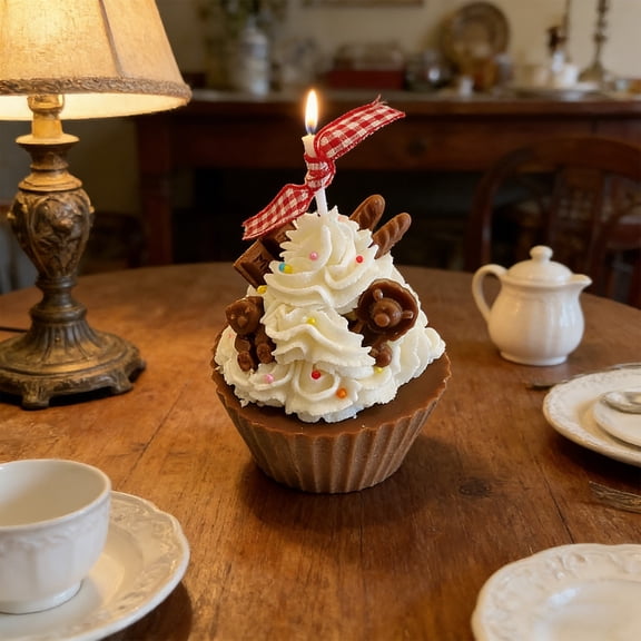 Eespoir Small Bear Cake Scented Candle, Adorable Animal Shaped Candle, Heart-Warming Aromatherapy Candle for Birthdays, Graduations, Friend Gifts