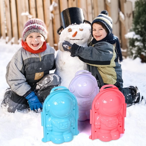 Eespoir Snowball Clip Snowman Mould, Snowball Making Tool, Outdoor Snow Play Tool For Snowball Fights, Winter Activity, Kids Toy, Family Fun, Random 1 Shipping