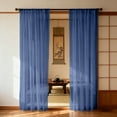 thumbnail image 1 of Eespoir Solid Color Sheer Curtains, Lightweight Window Treatment, Rod Pocket Style, Translucent Curtain Panels, Living Room Drapes, Bedroom Window Decor(Blue), 1 of 6