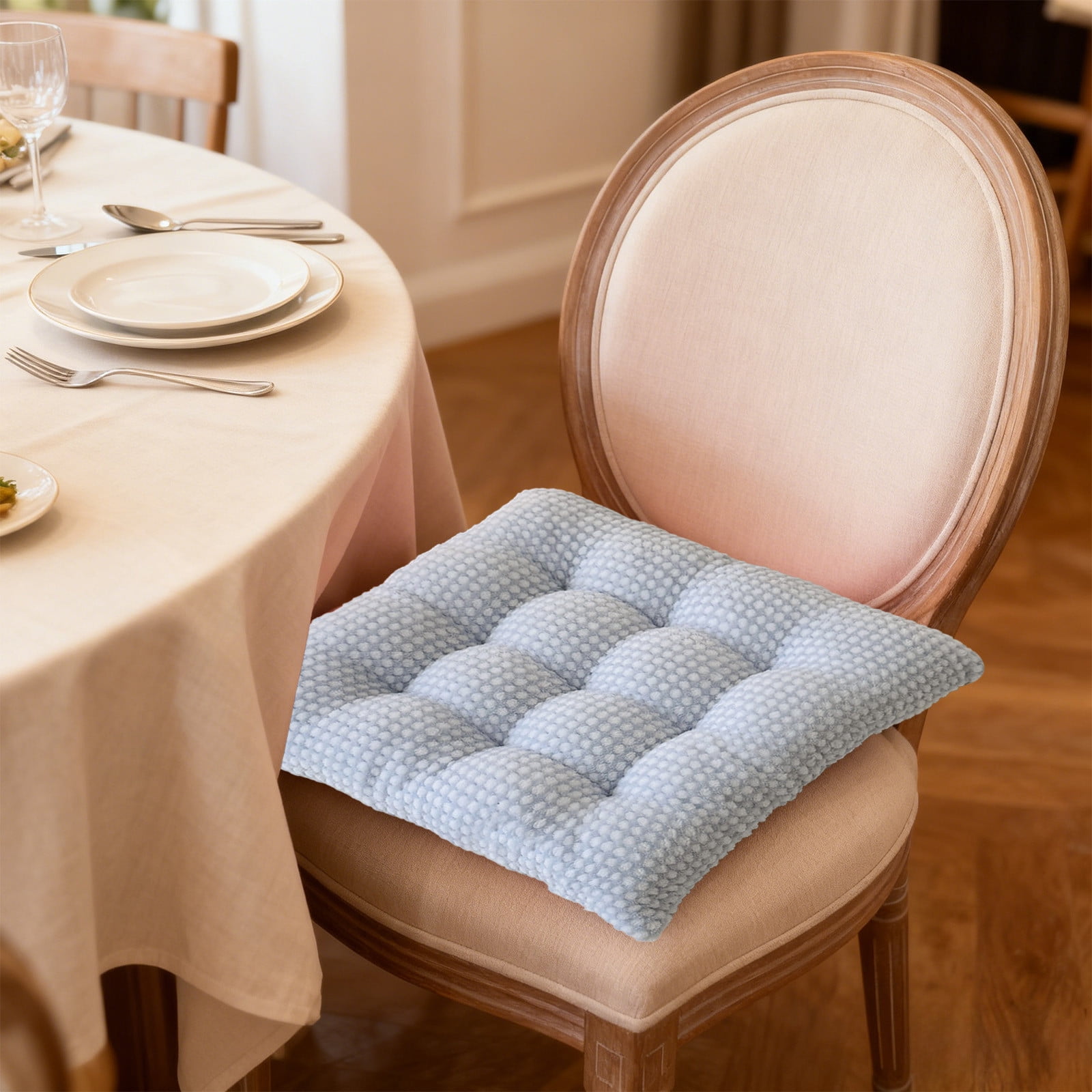 Eespoir Squares Plush Winter Seat Cushion, Plushs Chair Cushion with ...
