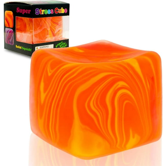 Eespoir Stress Balls Ice, Fidget Toys For Stress Relief, Sensory Squeeze Balls For Kids Adults, Anxiety Relief, Office Desk Toy, Hand Exercise, Soft Texture(Orange)
