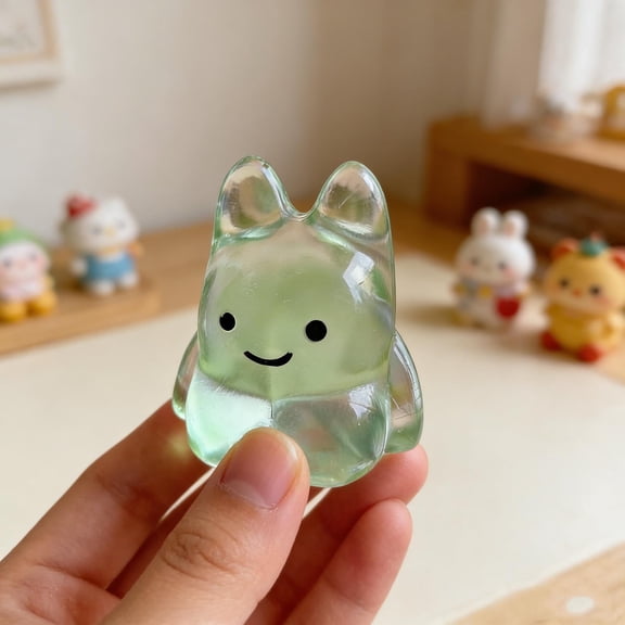 Eespoir Stress-relieving Release Ball, Crystal Ball Squeeze Toy, Fidget Sphere for Anxiety, for Desk, Pocket, Focus, Calming, Translucent, Soft, Sturdy