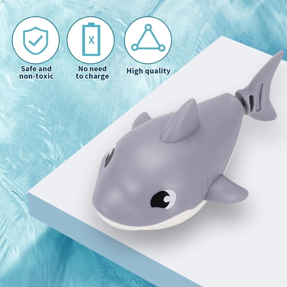 Eespoir Swimming Bathtub Toy, Water-Shooting Bathtub Play Toy, Floating Wind-Up Device For Ages 1-3, Bath Time Fun, Kids Birthday Gift, Water Safe(B)
