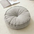 thumbnail image 1 of Eespoir Thickened Fabric Round Cushion, Velvet Floor Cushions, Lazy Japanese-Style Linen Futon, for Yoga Living Room Balcony Outdoor Tatami, Gray, 1 of 6