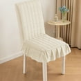 thumbnail image 1 of Eespoir Thickened Quilted Chair Covers, Full Coverage Stool Cover Set, For Dining Chairs, Kitchen Seats, Decorative Protection, Washable Fabric, Easy Fit(White), 1 of 6
