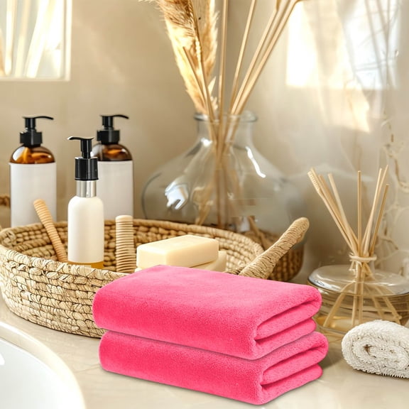 Eespoir Towel Shower Absorbent Fiber, Soft Comfortable Towel for Bath, Gym, Beach, Quick Dry, Body Towel, Plush Feel, Home Bathroom Essential, Bath Sheet(Pink)