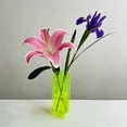 thumbnail image 1 of Eespoir Transparent Colored Living Room Vase, Dry Flower Geometric Flower Vase, Decorations for Coffee Table, Shelf, Modern, for Faux or Dried Stems, Sturdy Glass, 1 of 5
