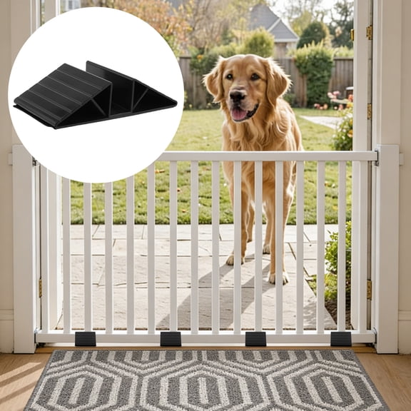 Eespoir Triangular Base For Reinforcing, Children's Stair Safety Gate Stabilizer, Pet Fence Freestanding Support For Indoor Use, Extra Security, Prevents Tipping(A)