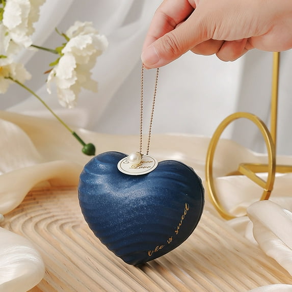 Eespoir Valentine's Day Candy Box Empty Box, Small Metal Candy Gift Box, Wedding Favor Candy Container, For Party Favors, Bridal Shower, Birthday Candy, Holloween Treats(Dark Blue)