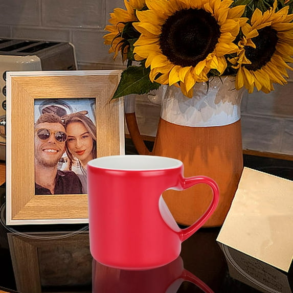 Eespoir Valentines Day Heart To Heart Cup, Heat Sublimation Alien Couple Mug, Novelty Drinking Mug For Couples, Anniversary, Gift Exchange, Fun Design, Hand Wash(A)