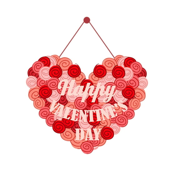 Eespoir Valentines Day Home Decorations, Indoor Paper Heart Hanging Decorations, Wall Valentines Decorations for Home, Party, Seasonal Display, Romantic Gift, Decor Setup(C)