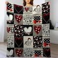 thumbnail image 1 of Eespoir Valentines's Day Blanket, Extra Soft Flannel Throw Blanket, Comfortable Fleece Bed Cover for Warmth, Christmas Sofa Decoration, Cozy Home Accent(E), 1 of 6