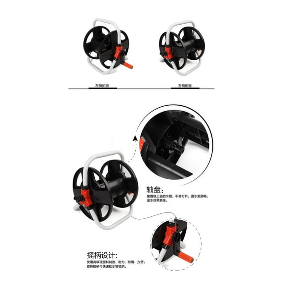 Eespoir Winding Pipe Storage Rack, Garden Hose Reel Cart, Portable Water Hose Holder Rack, Courtyard Water Pipe Storage Device, for Garden Lawn Farm Car Washing