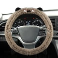 thumbnail image 1 of Eespoir Winter Car Steering Wheel Cover, Imitation Mink Fur Wheel Cover, Plush Steering Wheel Cover, For Cold Weather Driving, Warm Grip, Universal Fit, Car Interior Upgrade(Khaki), 1 of 5