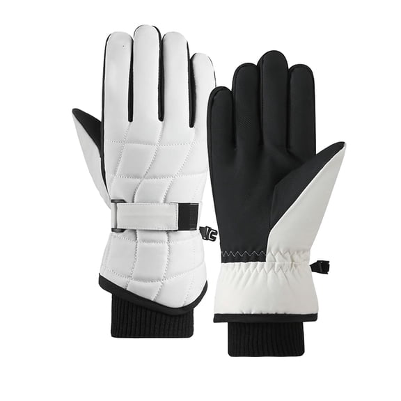 Eespoir Winter Ski Gloves, Waterproof Cold Resistants Fleece Lined, Thermal-Fleece Cycling-Gloves, Outdoor Sports Thickened Warm Gloves, for Outdoor Enthusiast(C)
