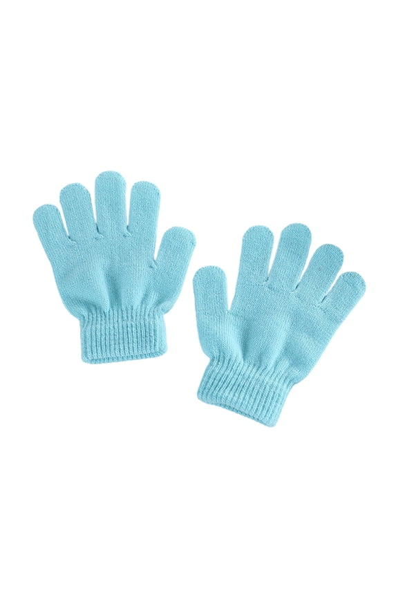 Winter Warm Solid Color Knitted Kids Gloves, Split Finger Gloves, Winter Warm Gloves, for Daily Sports Workout Runnging