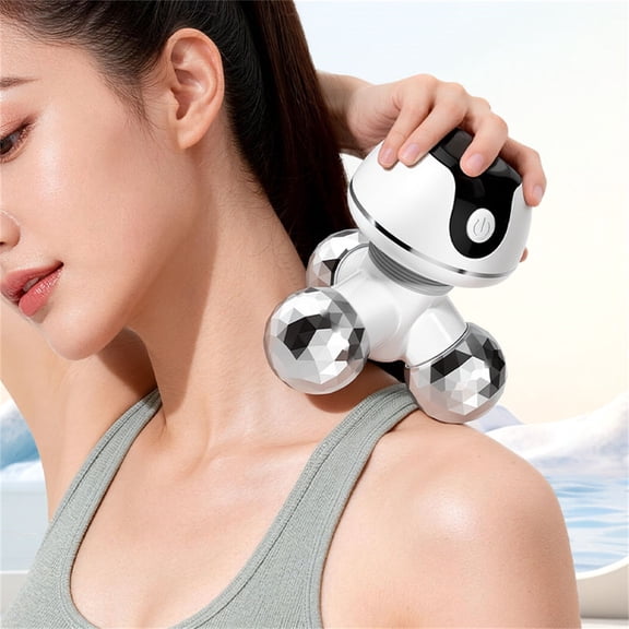 Eespoir Wireless Triangular Massager Cervical and Knee Muscle Relief Tool, Shiatsu Deep Tissue Massage Pillow for Neck Back Shoulder Body Relaxation Home Office Use