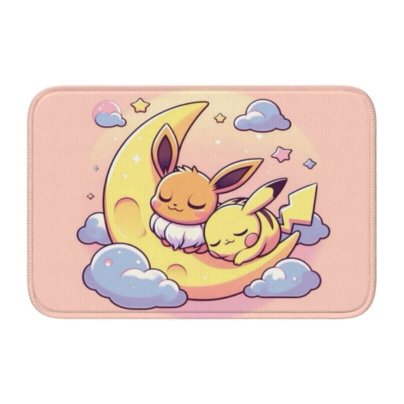 Eevee Bathroom Rugs Non Slip Bath Mat Durable Kitchen Bedroom Rug Area Rug Door Mat 23.6 x 15.7 Inch