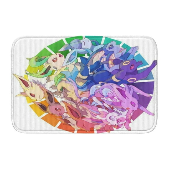 Eevee Bathroom Rugs Non Slip Bath Mat Durable Kitchen Bedroom Rug Area Rug Door Mat 23.6 x 15.7 Inch