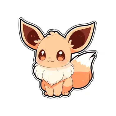 Eevee Cute Waterproof Sticker Phone Decal Water Bottle Stickers Car Decals, Laptop Sticker