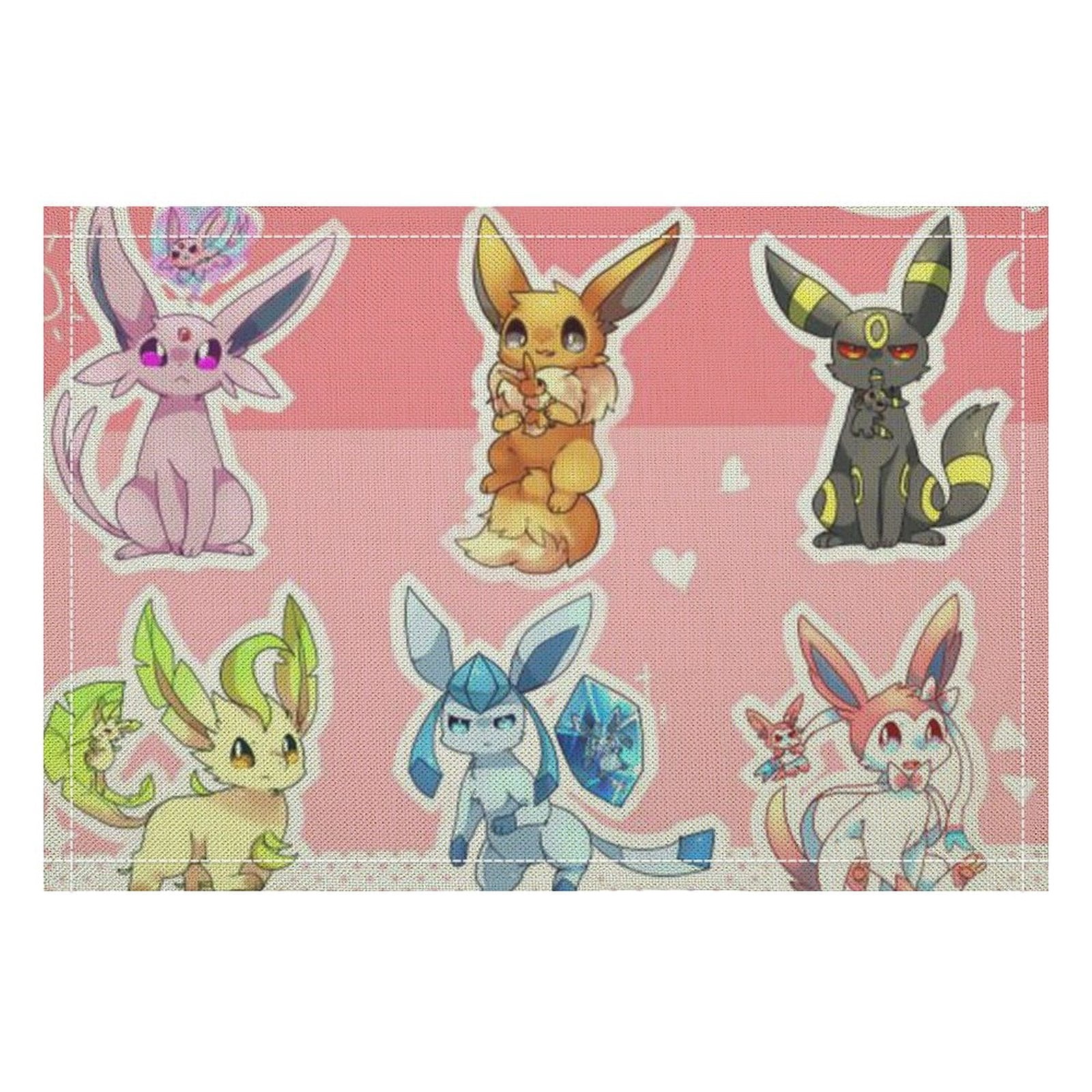 Eevee Evolutions Linen Placemat, Tabletop Decor Reusable Washable Party ...