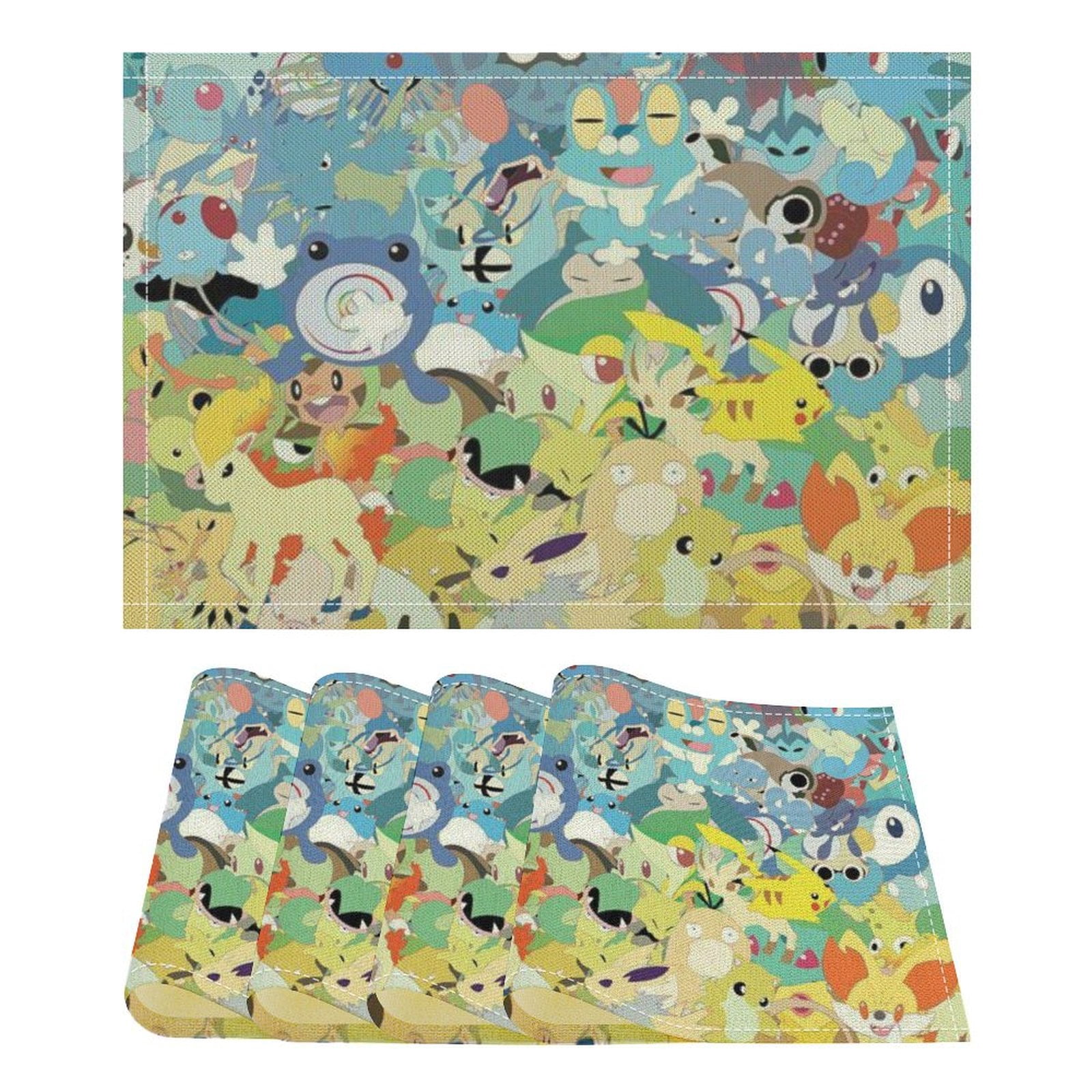 Eevee Evolutions Linen Placemat, Tabletop Decor Reusable Washable Party ...