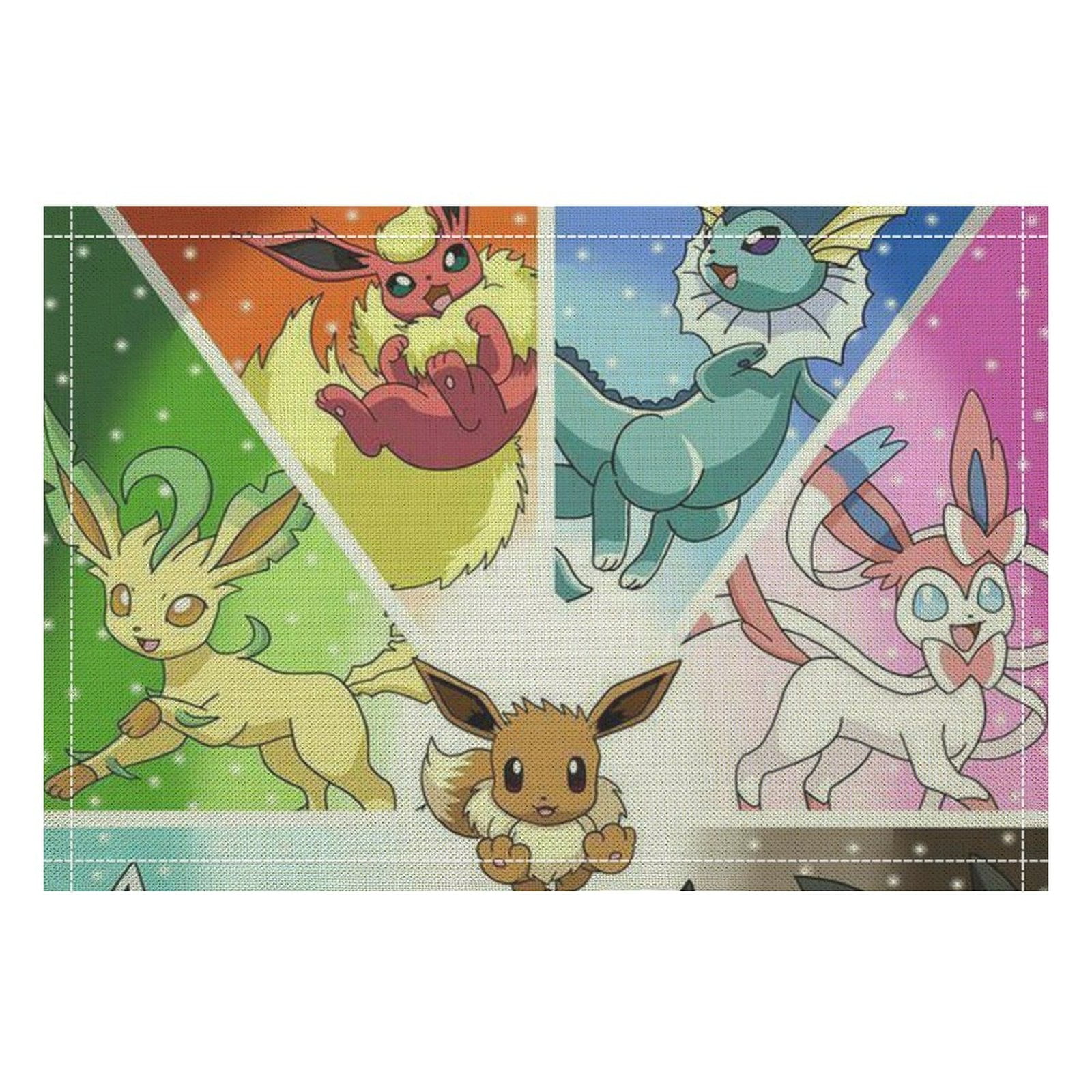 Eevee Evolutions Linen Placemat, Tabletop Decor Reusable Washable Party ...