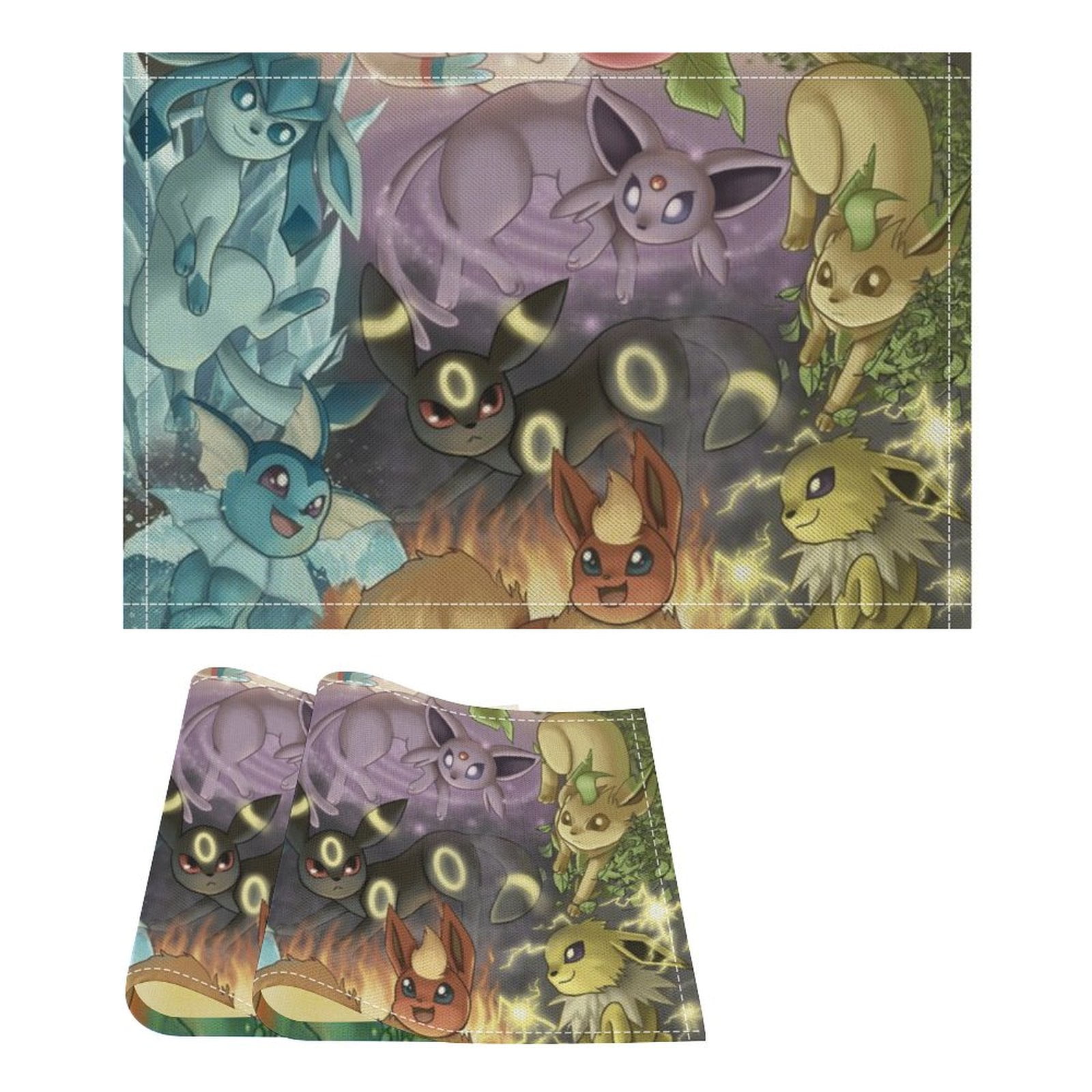 Eevee Evolutions Linen Placemat, Tabletop Decor Reusable Washable Party ...