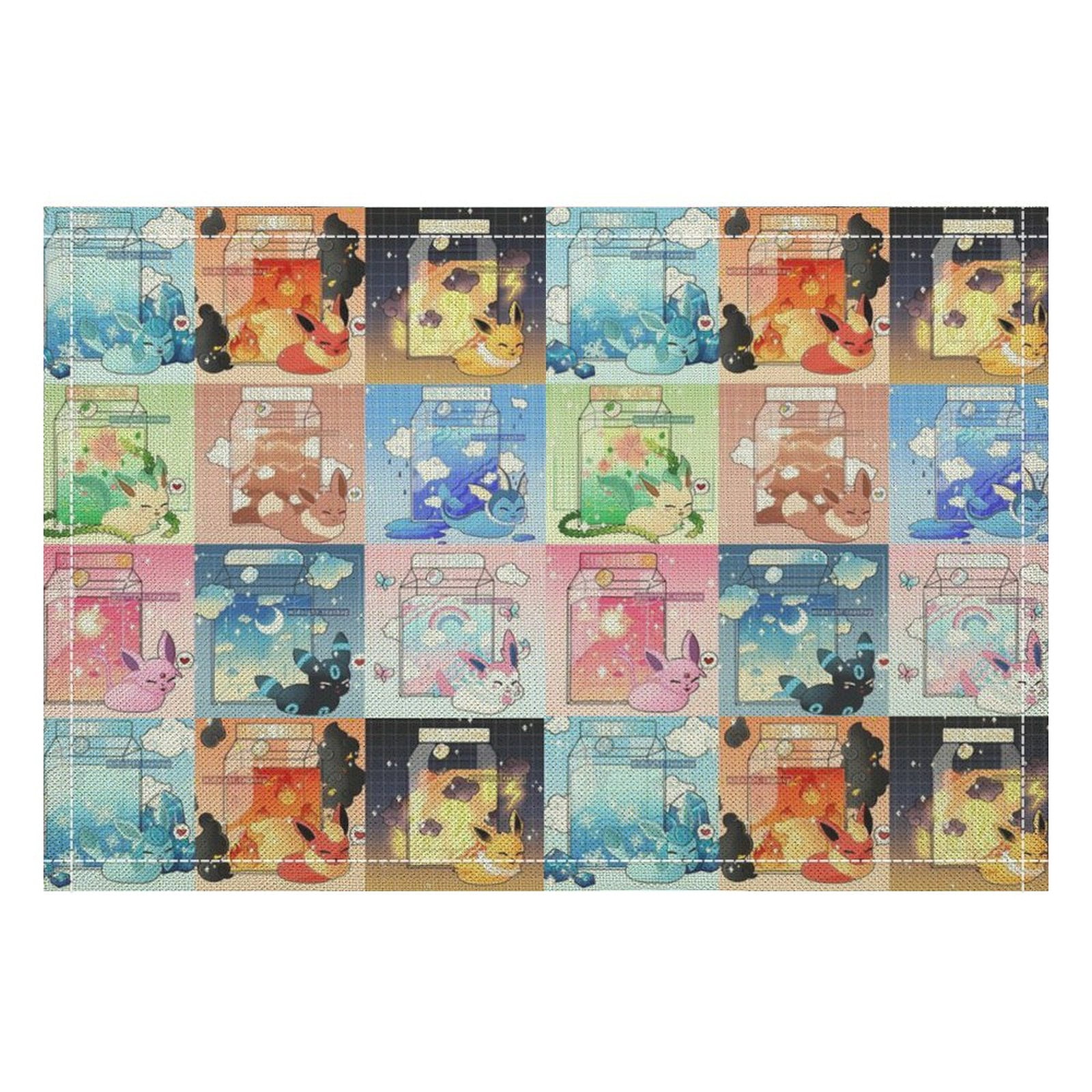 Eevee Evolutions Linen Placemat, Tabletop Decor Reusable Washable Party ...