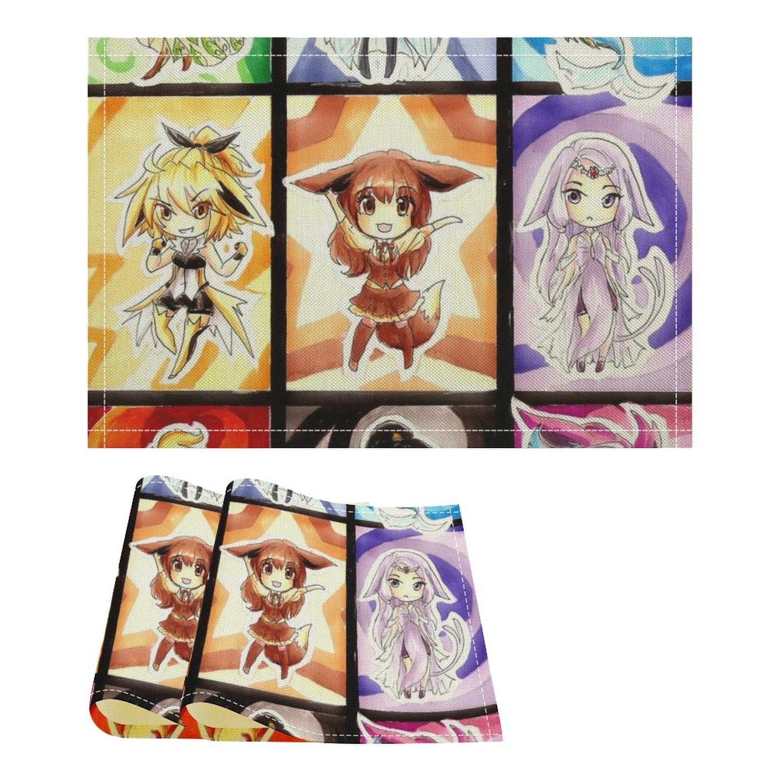 Eevee Evolutions Linen Placemat, Tabletop Decor Reusable Washable Party ...