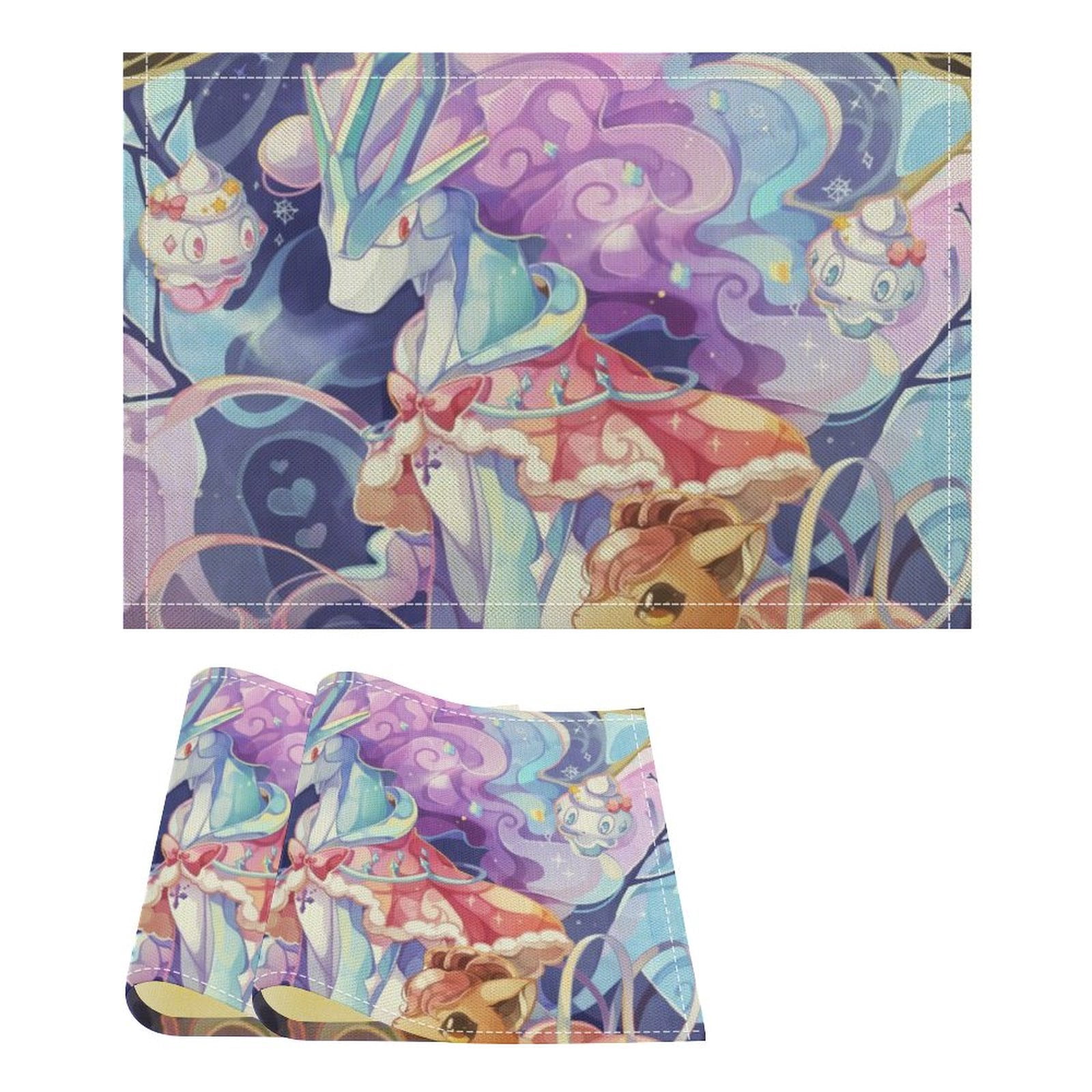 Eevee Evolutions Linen Placemat, Tabletop Decor Reusable Washable Party ...