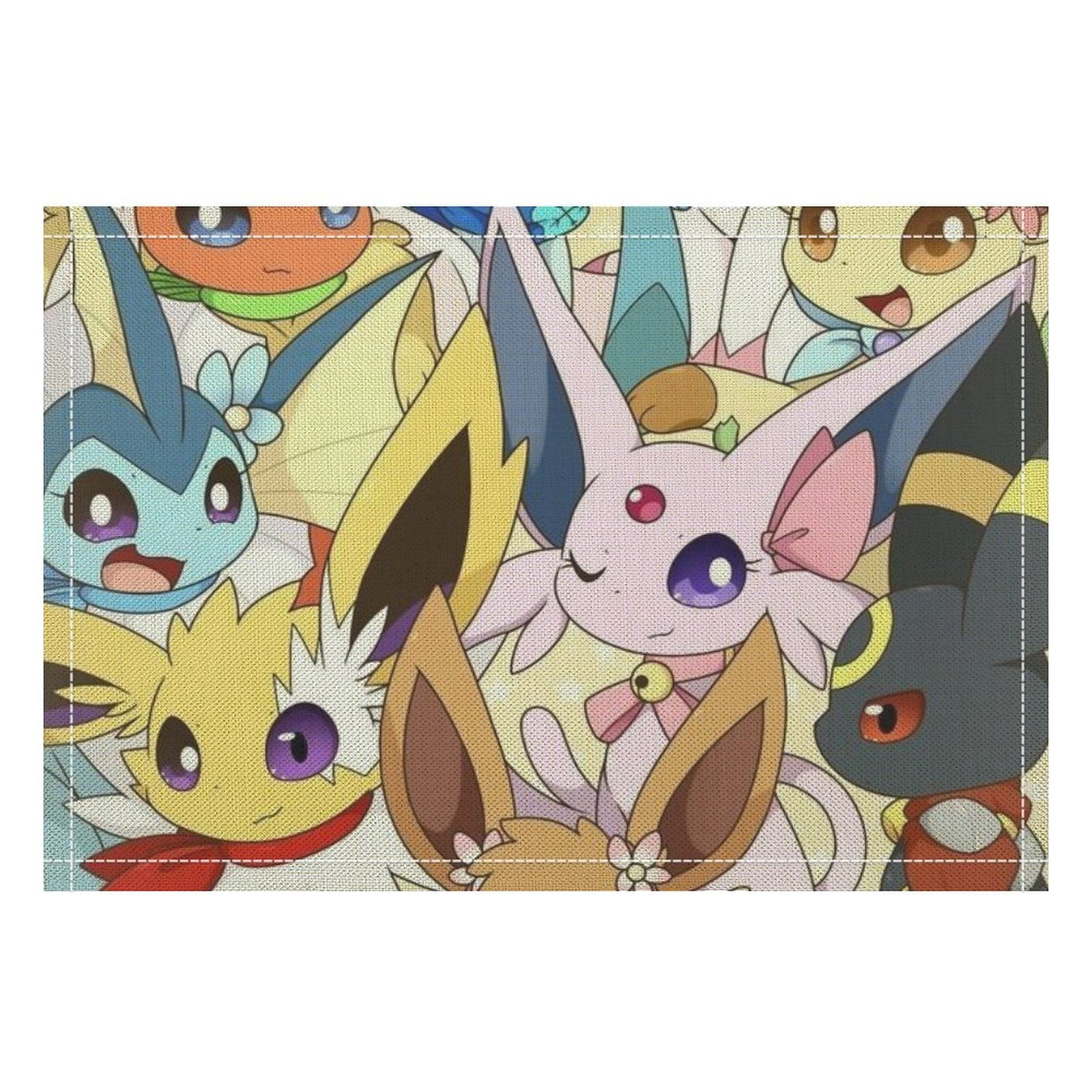 Eevee Evolutions Linen Placemat, Tabletop Decor Reusable Washable Party ...