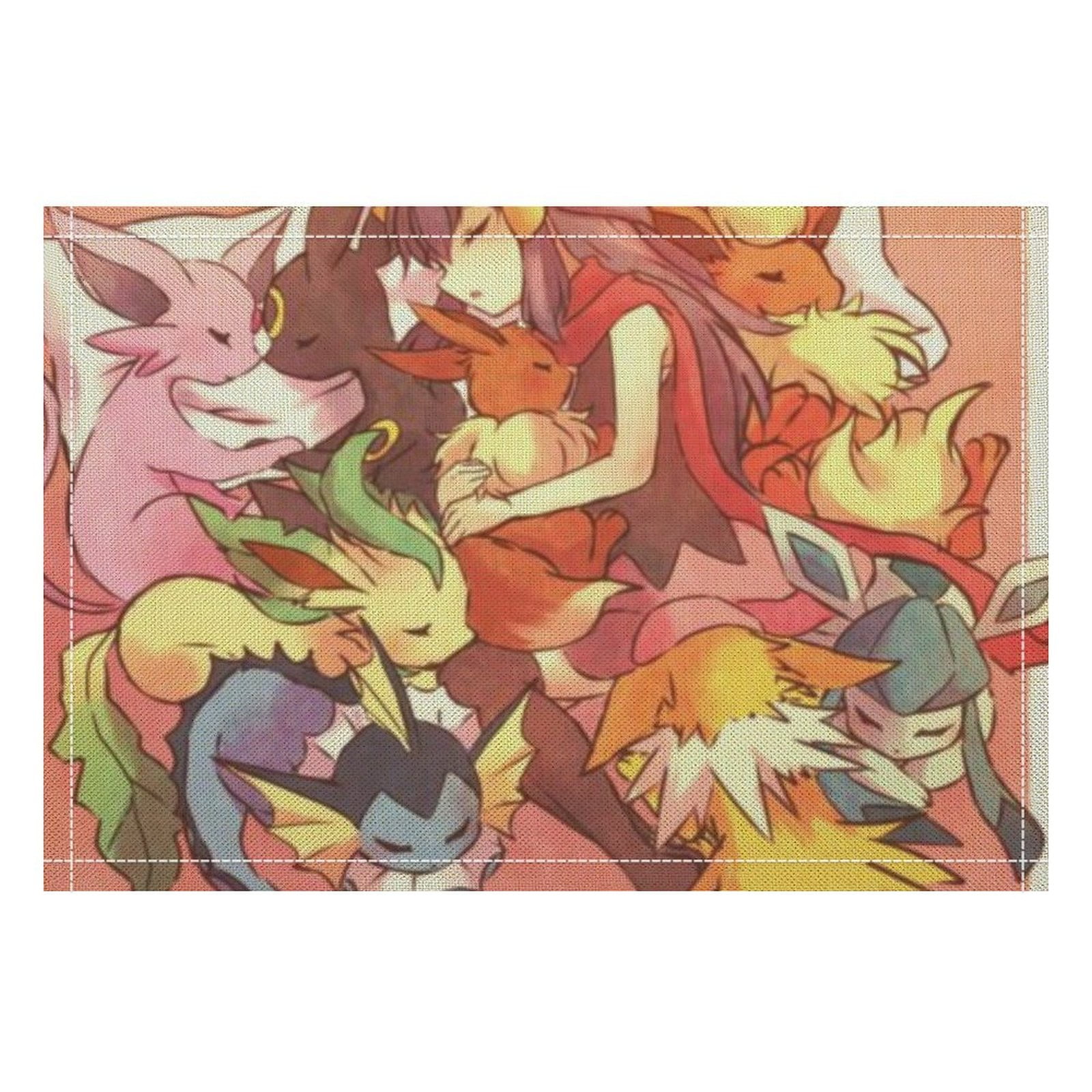Eevee Evolutions Linen Placemat, Tabletop Decor Reusable Washable Party ...