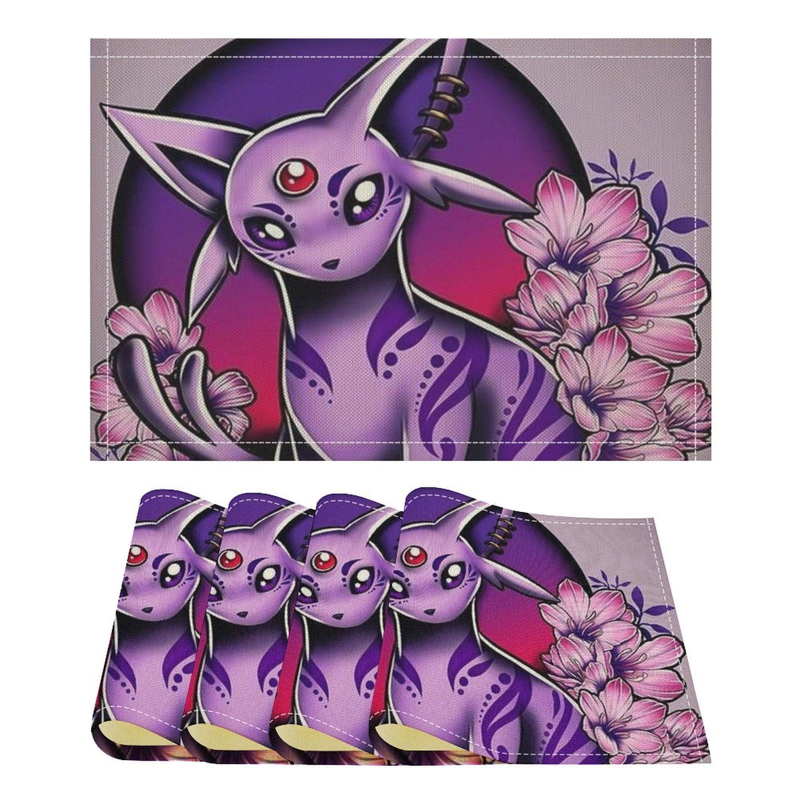 Eevee Evolutions Linen Placemat, Tabletop Decor Reusable Washable Party ...