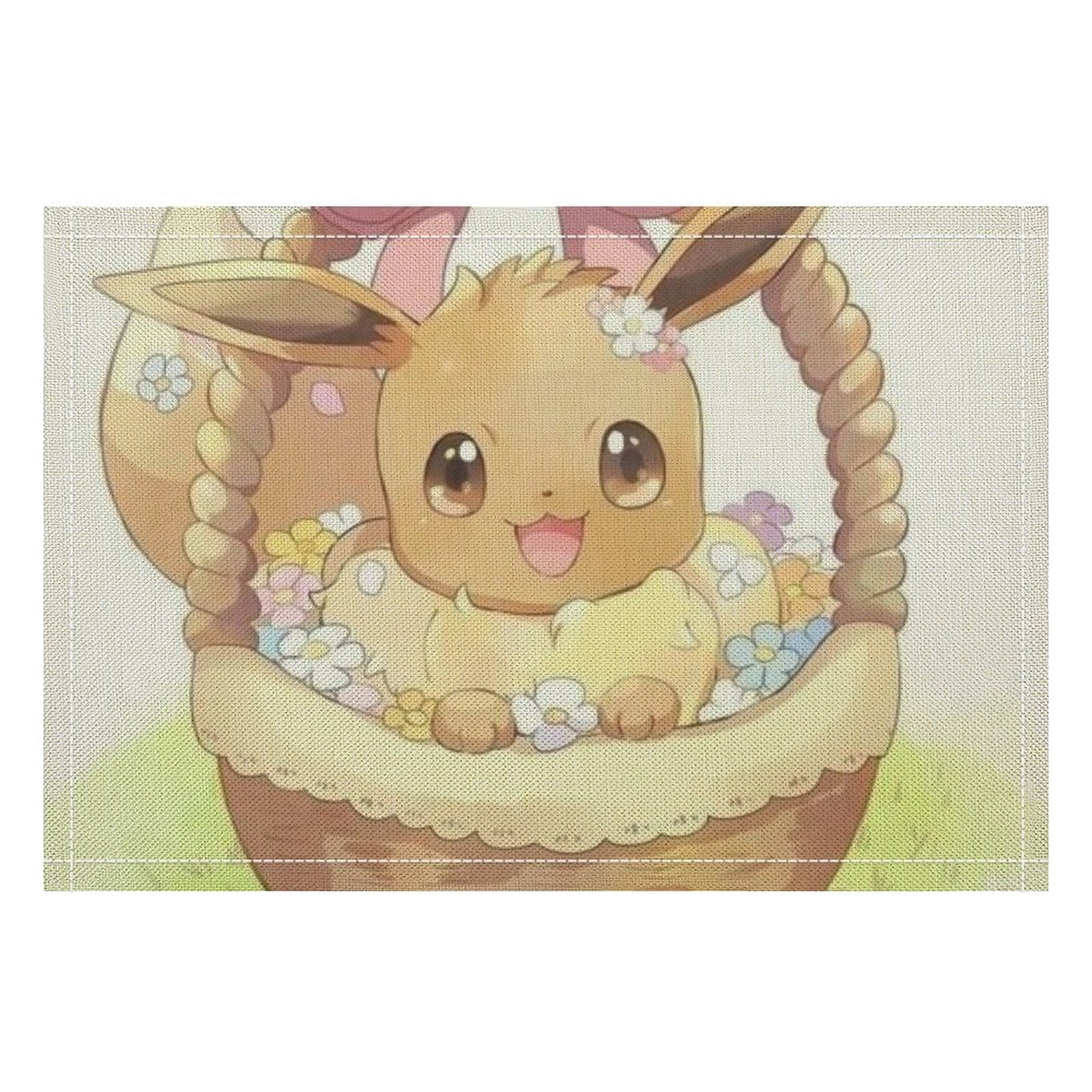 Eevee Evolutions Linen Placemat, Tabletop Decor Reusable Washable Party ...