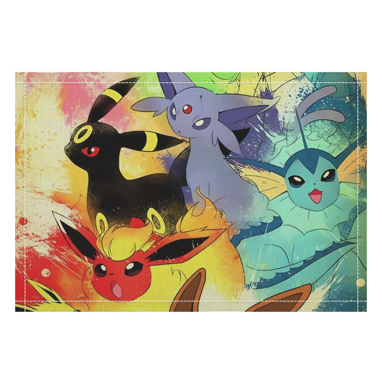 Eevee Linen Placemat, Tabletop Decor Reusable Washable Party ...