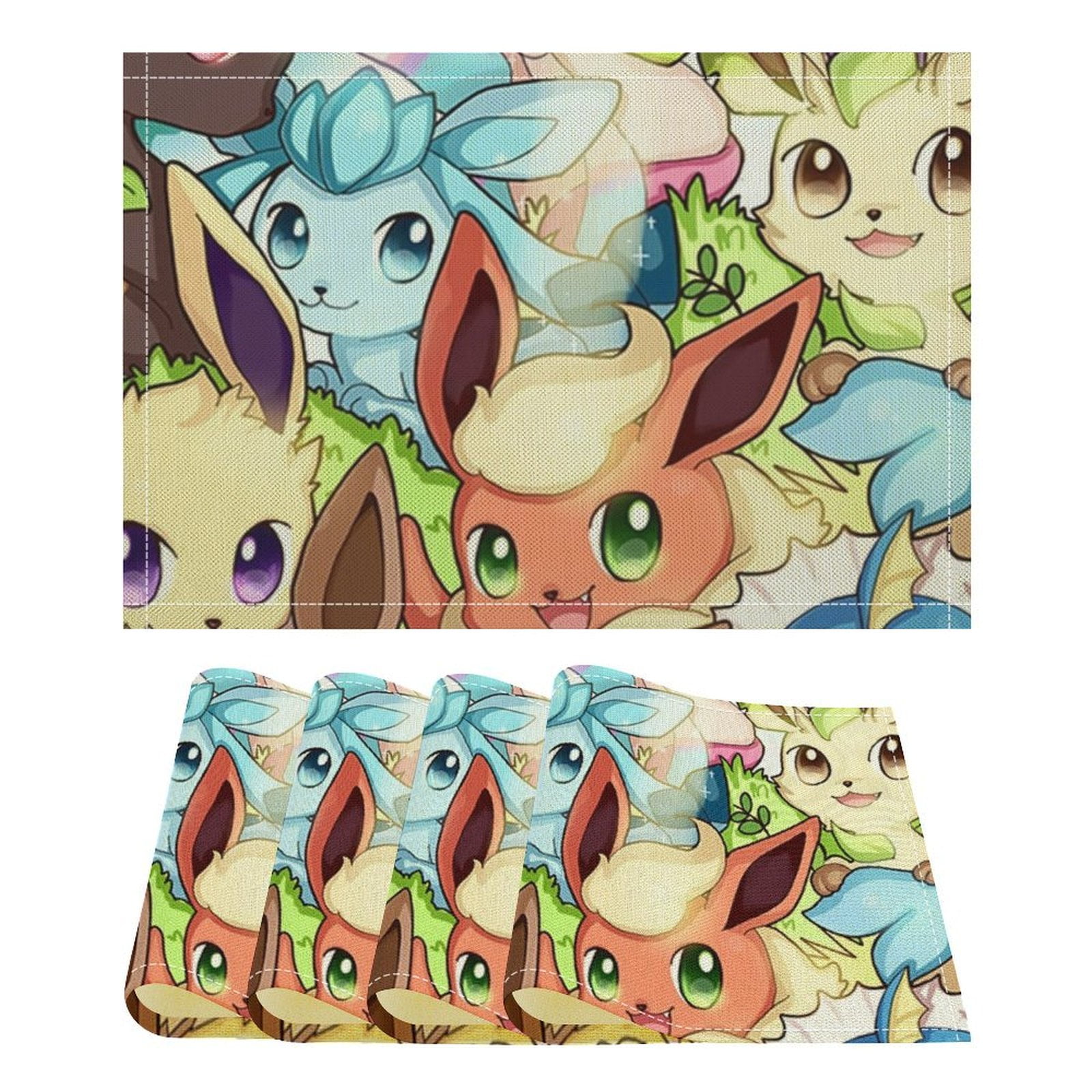 Eevee Linen Placemat, Tabletop Decor Reusable Washable Party ...