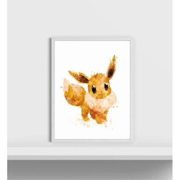 Eevee Painting Poster Pokemon Anime Wall Art Decor 16x24 UNFRAMED