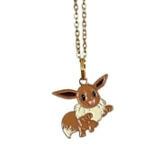 Pok mon Eevee Enamel Necklace   Cartoon Character Pendant Fashion Jewelry